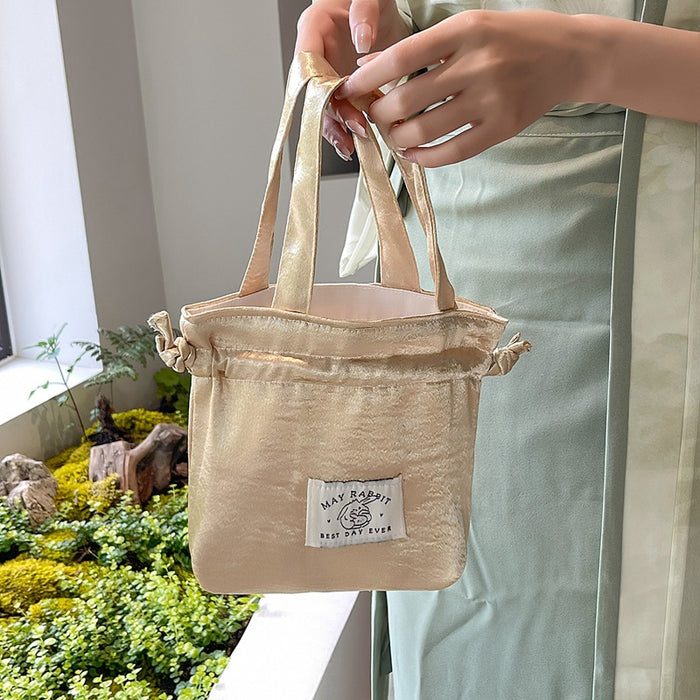 Wholesale Retro drawstring handbag with elegant style, drawstring handle, canvas bag, jewelry storage bag