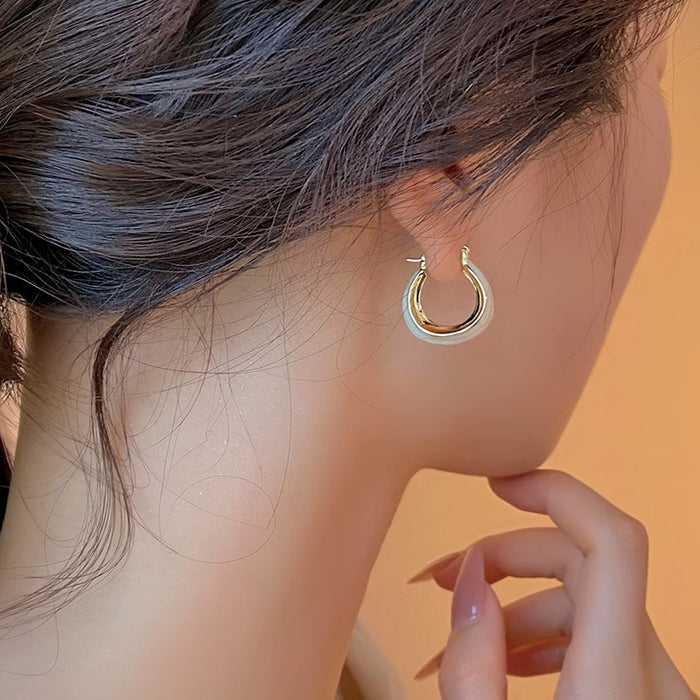 Wholesale Light luxury irregular retro U-shaped simple and versatile earrings