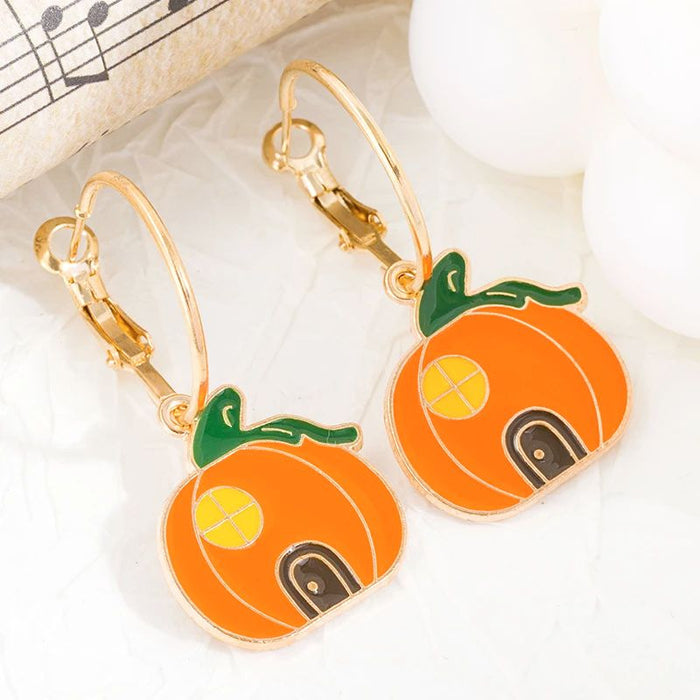 Wholesale Pumpkin Earrings Halloween Personality Party Earrings