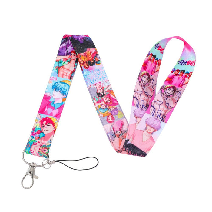 Wholesale Cartoon mobile phone lanyard keychain