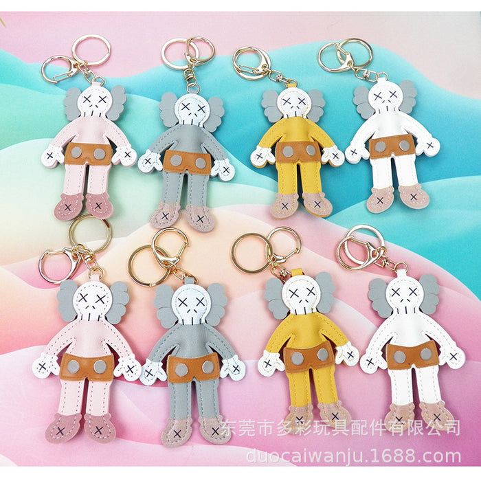 Wholesale  leather ornaments doll  keychain bag pendant car decoration phone case accessories