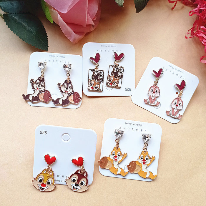 Wholesale Cute Cartoon Alloy Earrings JDC-ES-Xiaox006