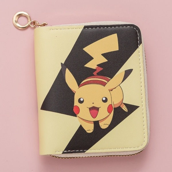 Wholesale New Fashion Cute Pikachu Printed Coin Purse Cartoon Girl Student Short Zipper Money Bag JDC-WT-QT005