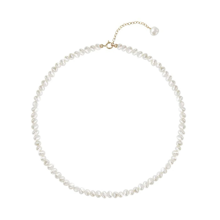 Wholesale Natural pearl shaped irregular necklace, light luxury necklace, collarbone chain