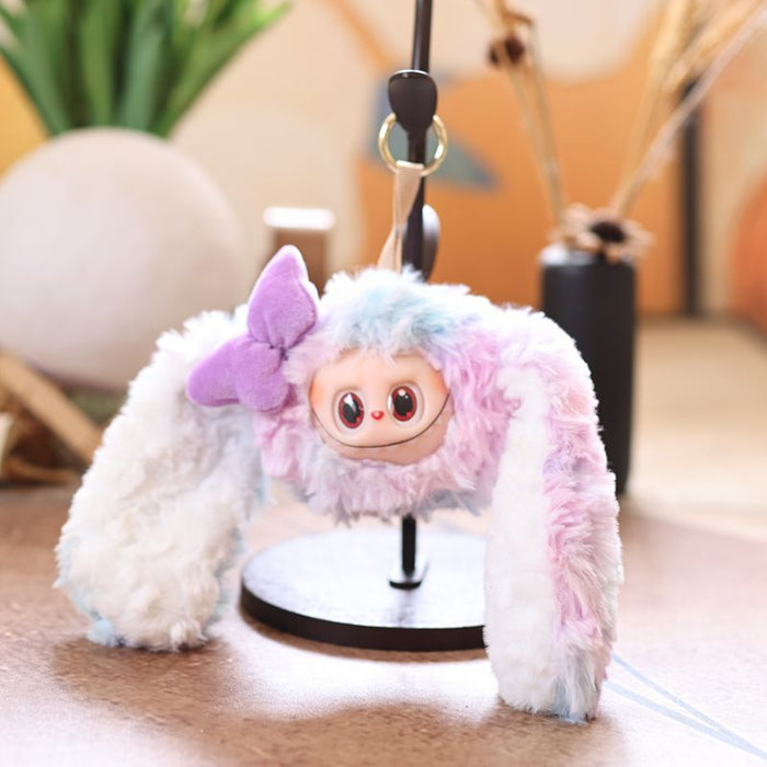 Wholesale Cute Enamel Rabbit Pendant Plush Toy Doll Silicone Rabbit Bag Pendant Keychain Rag Doll