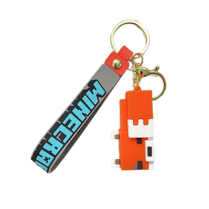 Wholesale Sandbox game keychain cube couple keychain bag pendant