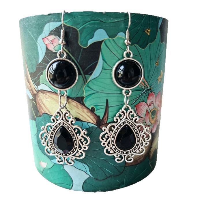 Wholesale Gothic Vampire sy  Earrings Acrylic Crystal Electroplated Fashion Jewelry Accessory