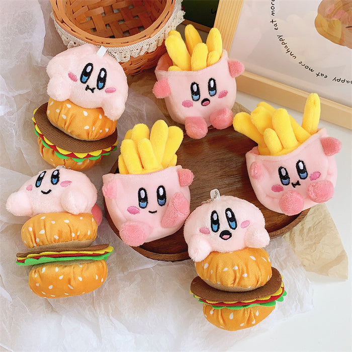 Wholesale Fries Hamburger Plush Doll Pendant Girl's Heart Doll Bag Pendant