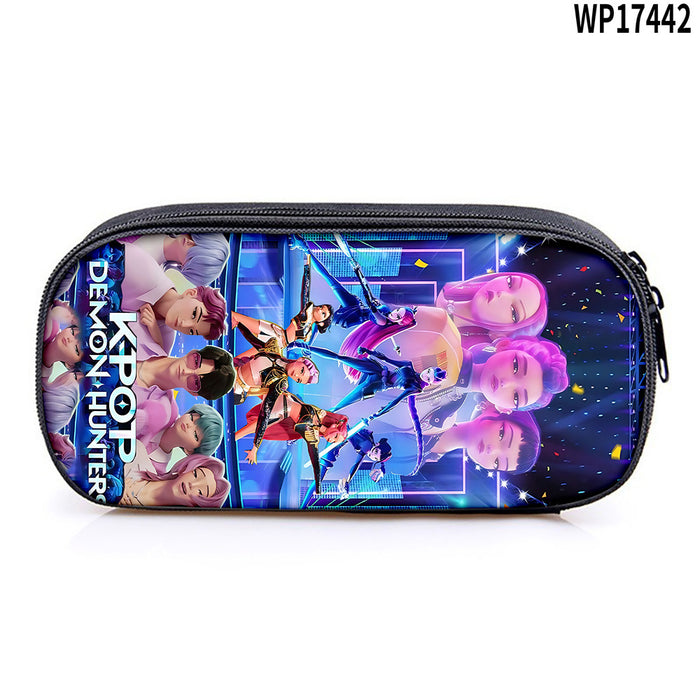 Wholesale K-POP Printed pencil case,  primary and secondary school stationery bag