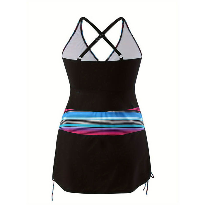 Wholesale Printed camisole plus size swimsuit for women, beach hot spring bikini swimsuit