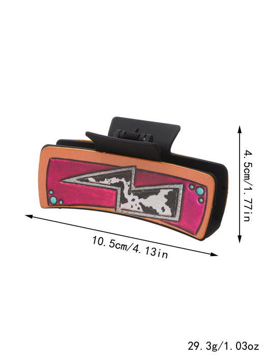 Wholesale Western Style Cactus Feather Sunflower Leather Shark Clip Women' s Hairpin