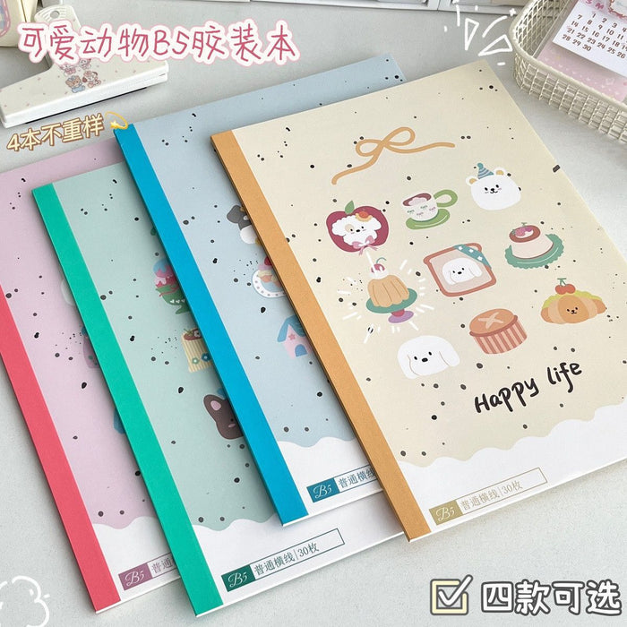 Wholesale Cute Animal B5 Glue-Bound Notebook - Trendy Stationery Accessory MOQ≥4
