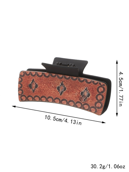 Wholesale Western Style Cactus Feather Sunflower Leather Shark Clip Women' s Hairpin