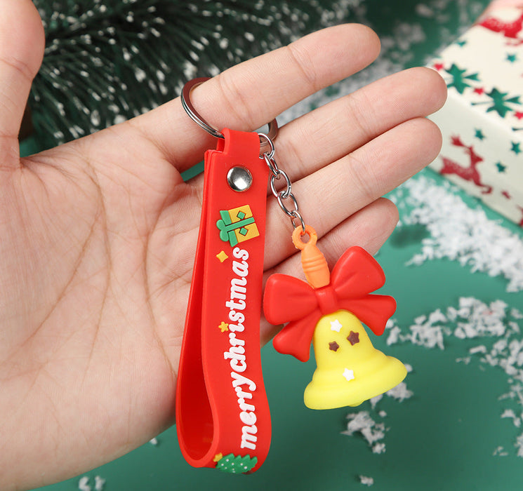 Wholesale Cartoon Christmas series keychain New Year Christmas cute three-dimensional doll Christmas tree pendant small gift