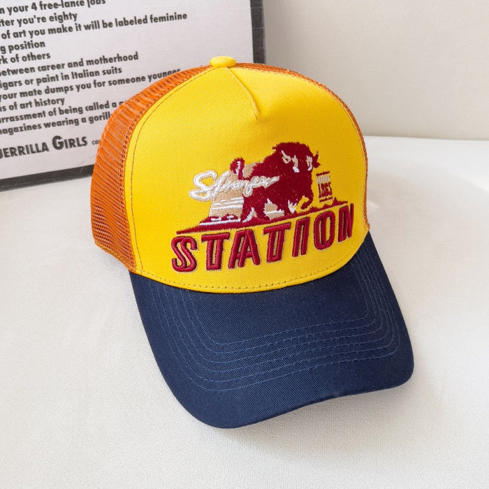 Wholesale Baseball Cap Hip-Hop Mesh Breathable Large Brim Peaked Cap for Adults