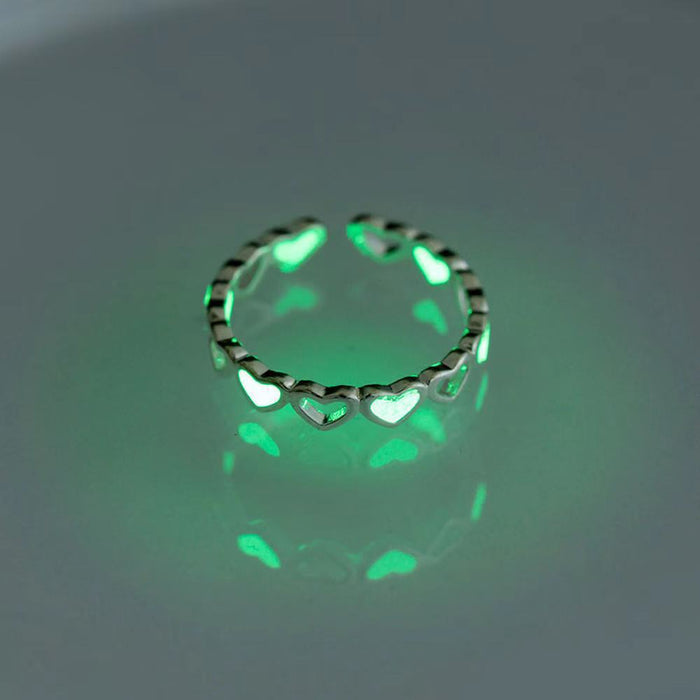 Wholesale glowing star ring luminous five-pointed star ring