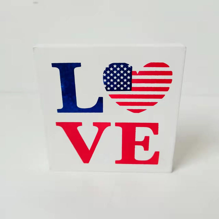 Wholesale Ornament, wooden crafts, National Day flag, festive atmosphere, decoration props, wholesale in stock