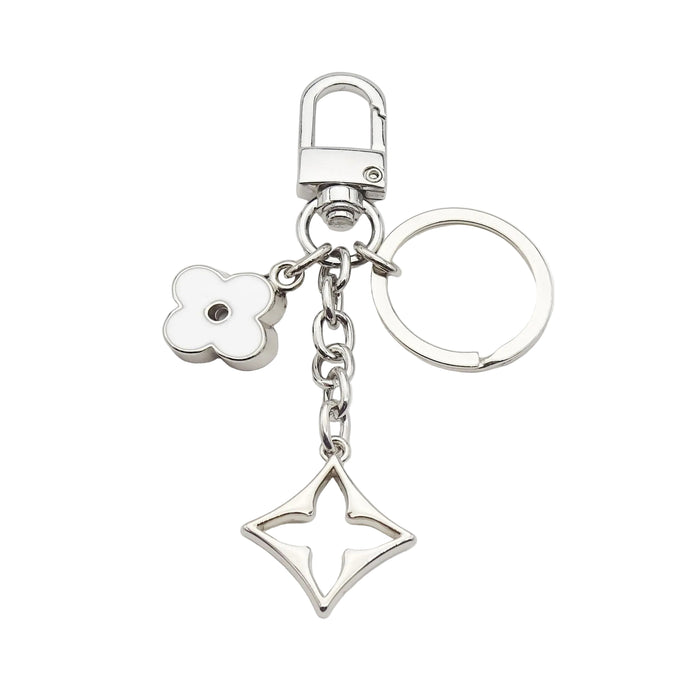 Wholesale Four-leaf clover bag charm metal keychain