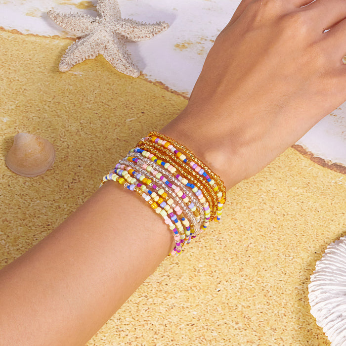 Wholesale Bohemian Beach Bracelet Set Alloy Handmade Charm Bracelets