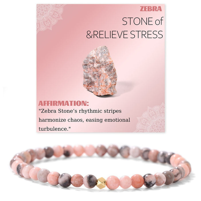 Wholesale 4mm stone bead bracelet with elastic cord