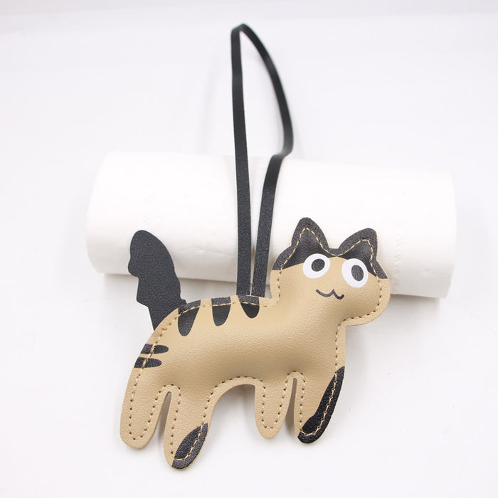 Wholesale Candy Cow Kitten Leather Backpack Pendant Kitten Hanging Clothing Jewelry
