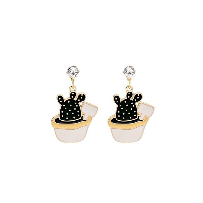 Wholesale Animal Fruit Earrings Cute Mushroom Leaf Acrylic Earrings JDC-ES-MDD100