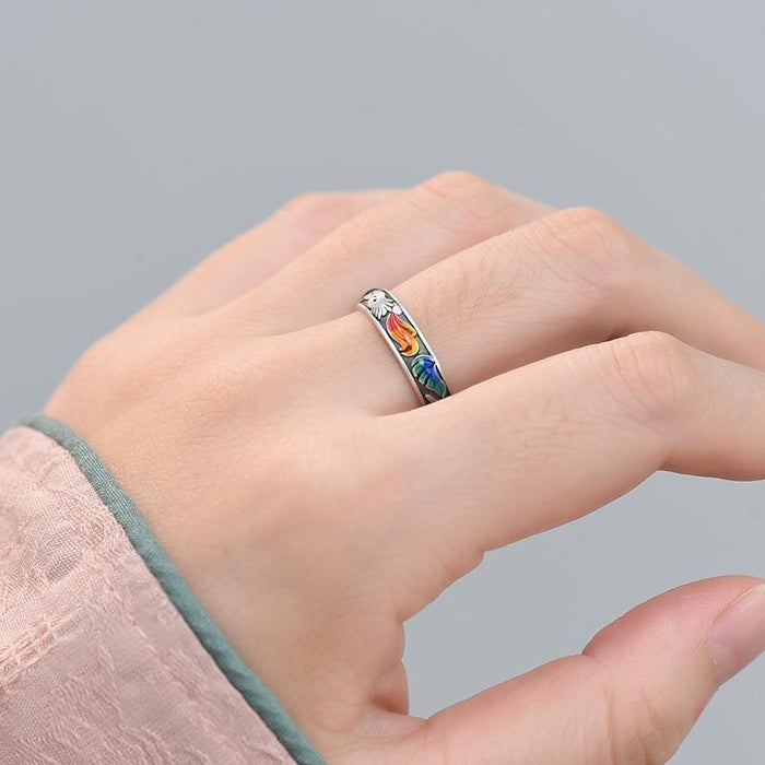 Wholesale Enamel Ring Women's   Open Ring