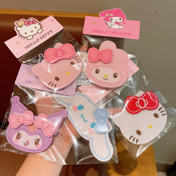 Wholesale cute cat  embroidery Hair Clips