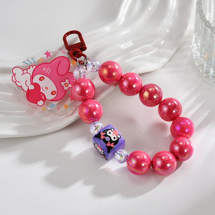 Wholesale DIY Rabbit and Bear Beaded Keychains