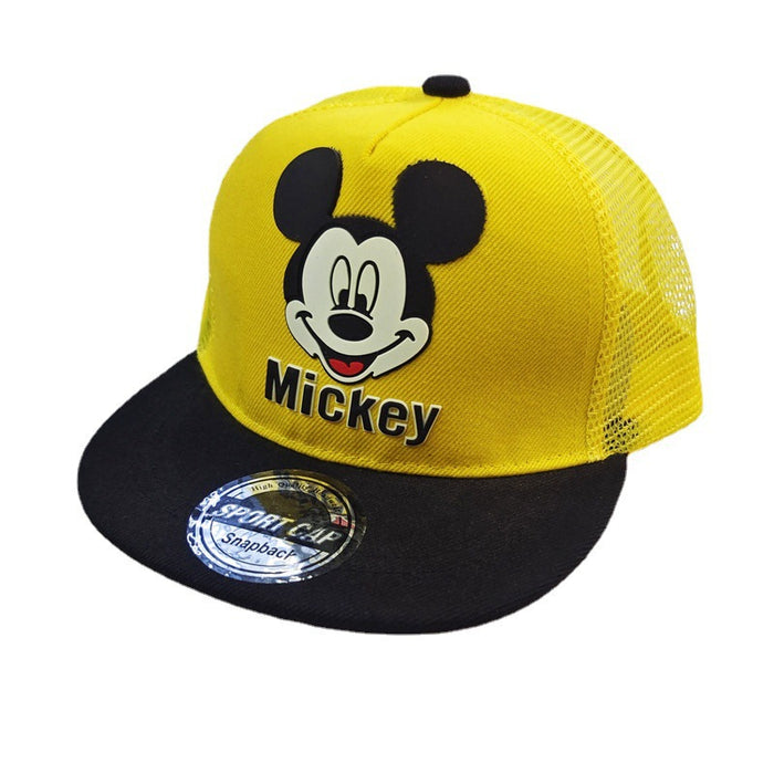 Wholesale Children's cartoon adhesive baseball cap, breathable mesh cap, cute children's sun protection and sunshade hat