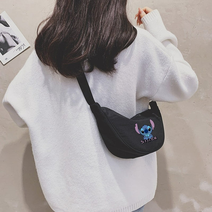 Wholesale Cartoon Print Nylon Crossbody Bag Women' s Bag Dumpling Bag Lightweight Simple Commuting