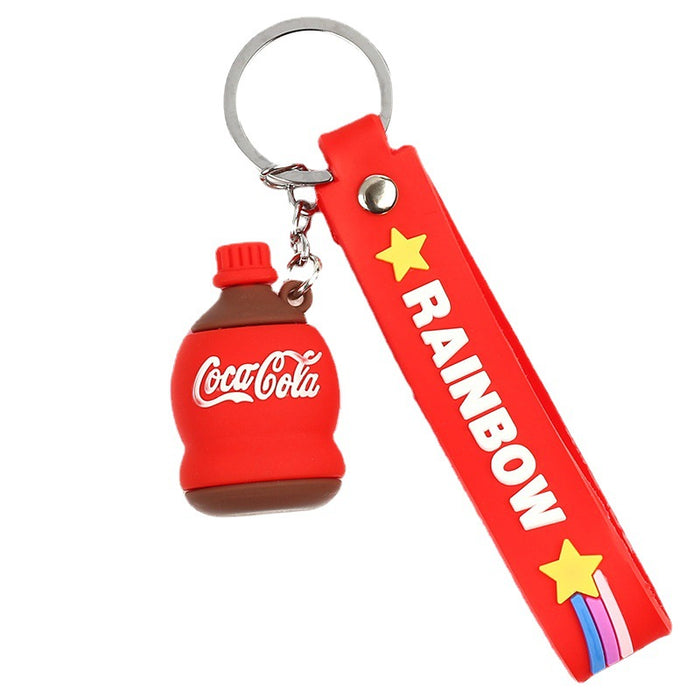 Wholesale Cartoon Glue Drop Sprite Beverage Bottle Key Chain JDC-KC-Aohong017