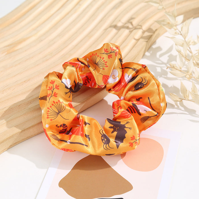 Wholesale Halloween Polyester Pumpkin Printed Hairband JDC-HS-Shil004