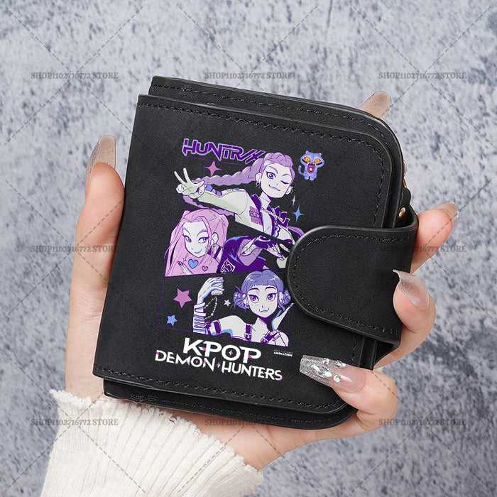 Wholesale Cute Devil Hunter PU Wallet For Women Card Holder Coin Purse Youth Campus Fashion Accessory