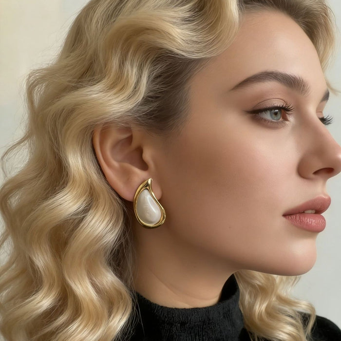 Wholesale colorful Water Drop Enamel Earrings