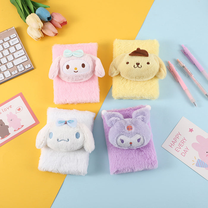 Wholesale Cartoon Doll Plush Notebook,  Cute and Good-Looking Student Notepad,  Plush Handmade Notebook