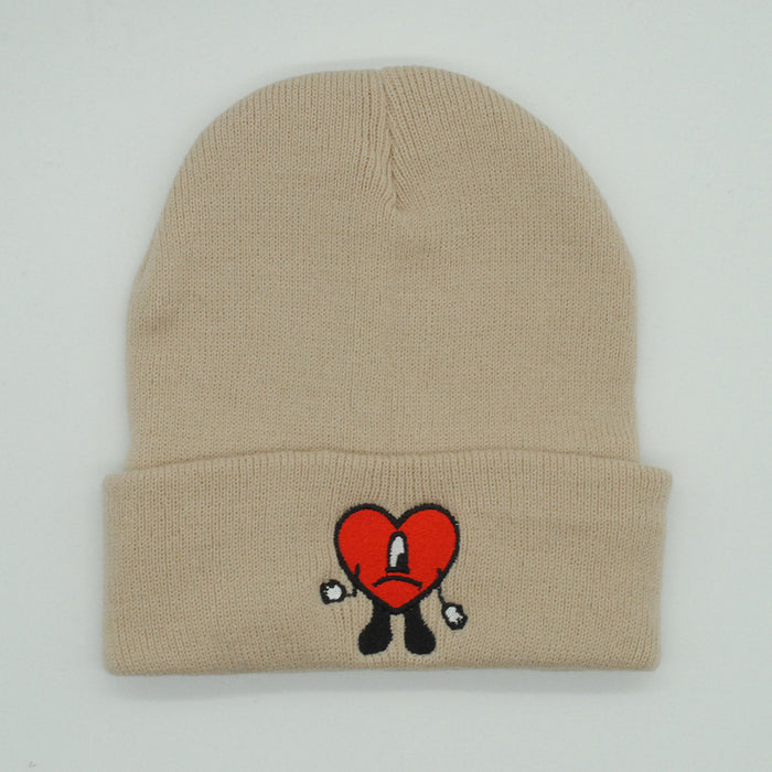 Wholesale Autumn and Winter Acrylic Cartoon Embroidery Knitted Beanie JDC-FH-PeiN018