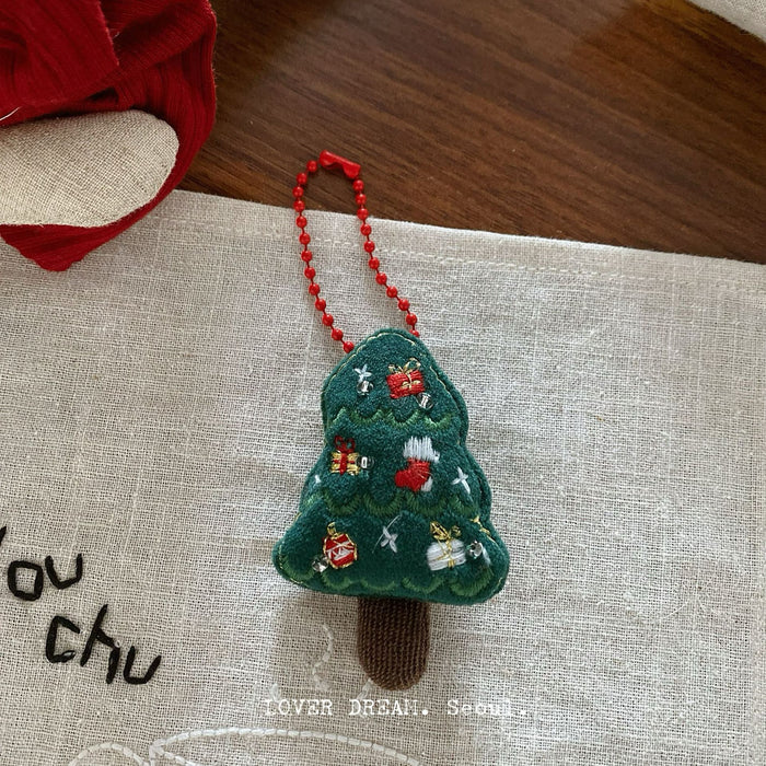 Wholesale Cute Plush Penguin Bead Chain Keychain Bag Charm Christmas New Year Party Car Accessory Gift