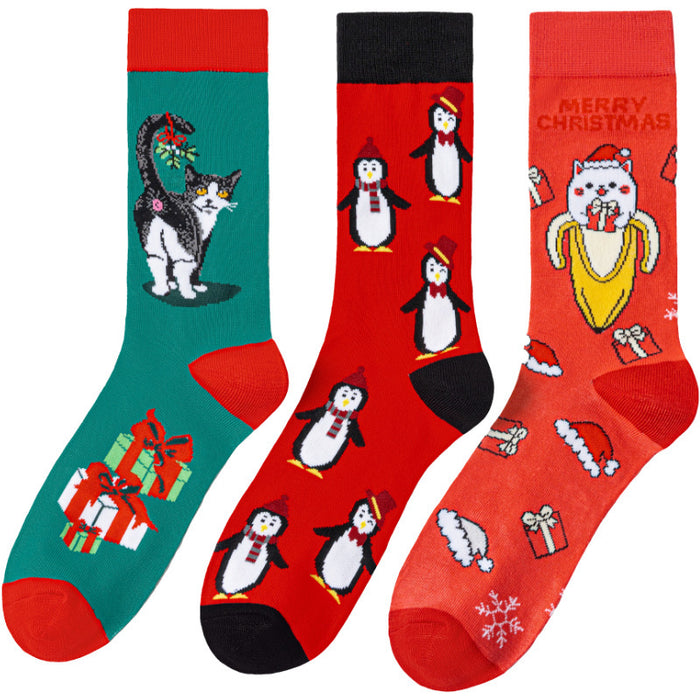 Wholesale Penguin mid-calf Christmas stockings for all seasons