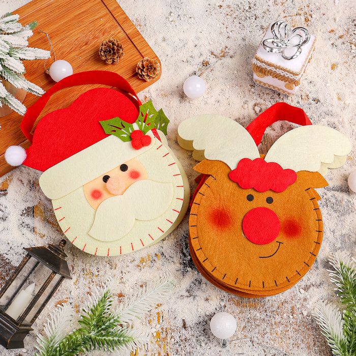 Wholesale Christmas Decorations Non-Woven Handbag Gift New Gift Bag  Candy Apple Christmas Tree Bell