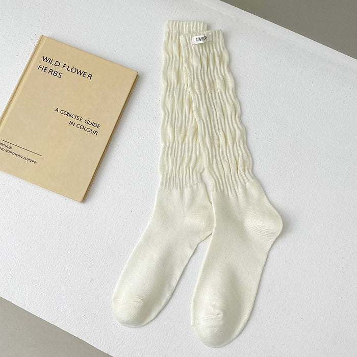 Wholesale Socks pile socks versatile fabric label letter long socks