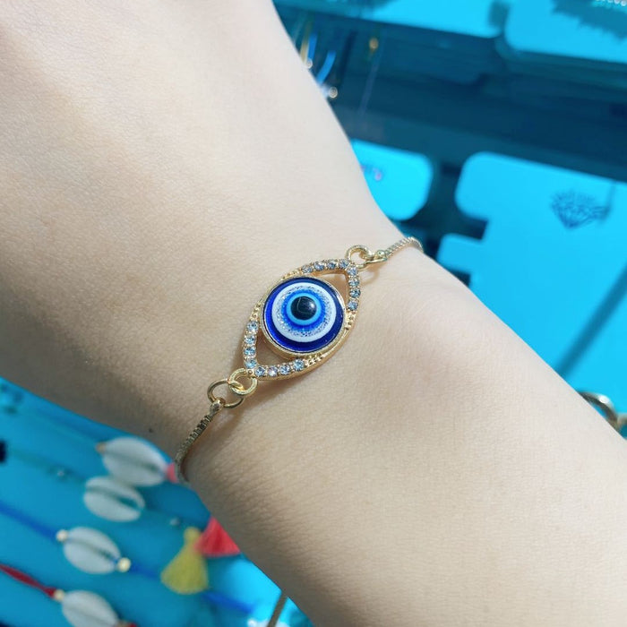 Wholesale Devil' s Eye Drill Adjustable Chain Bracelet