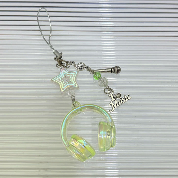 Wholesale Headphone Keychain Star Mobile Phone Chain Pendant Bag Pendant