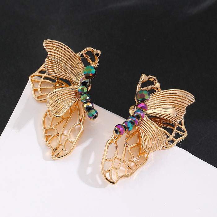 Wholesale hollow butterfly rose earrings Halloween earrings earrings women