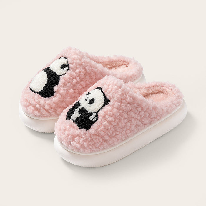 Wholesale Cotton slippers autumn and winter Boys Girls bear slippers home shoes kids furry slippers