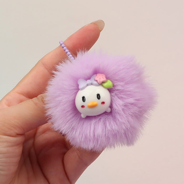 Wholesale Plush Bear Pom Pom Keychain Pendant Fashion Bag Charm For Gift