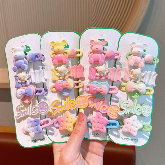 Wholesale Cartoon Children Cute Bear Resin Hair Clip JDC-HC-QiY010