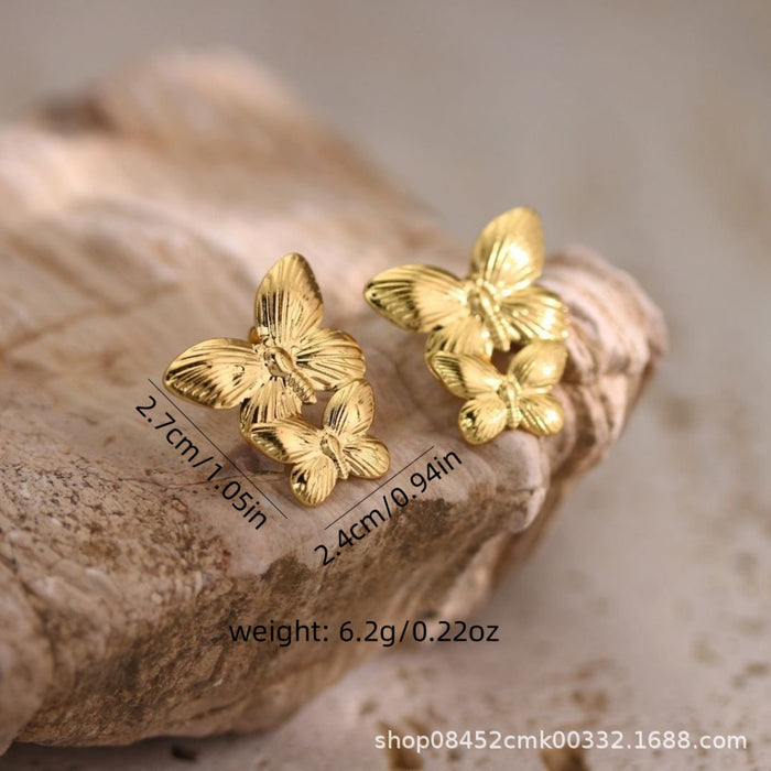 Wholesale stainless steel plated Gold Plated Earrings geometric irregular jewelry