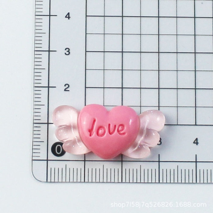 Wholesale Transparent Heart Burger Resin Accessories Cream Glue Mobile Phone Case Accessories Hairpin Headdress Material