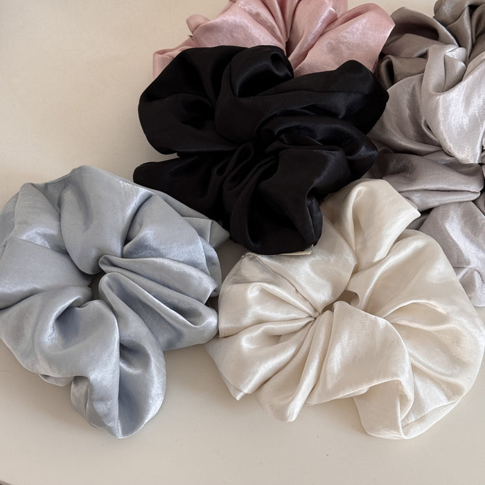 Wholesale Beautiful Glossy Satin Large Intestine Hair Ring Advanced Temperament Rope